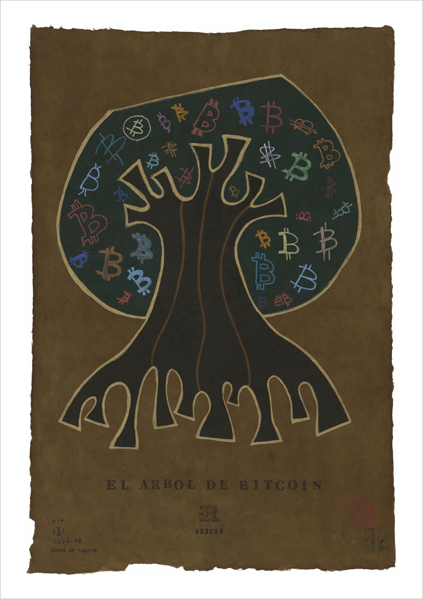 El Árbol de Bitcoin House of Ralfus — A1 limited edition print